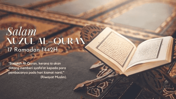 Salam Nuzul Quran - Contoh Ucapan, Quotes dan Poster Menarik