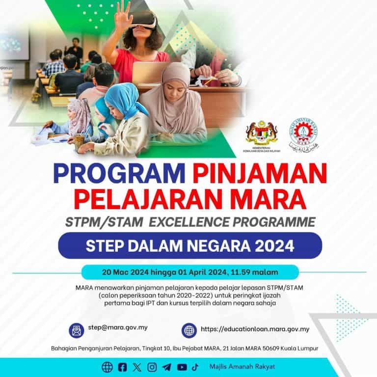 pinjaman pelajaran mara 2024 STEP