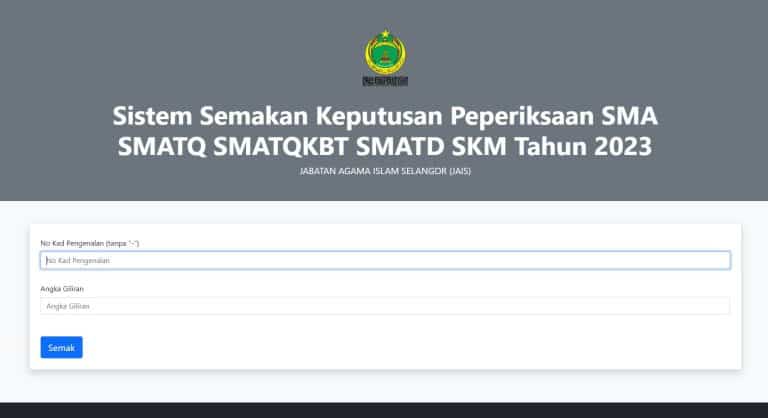 semakan sma keputusan sijil menengah agama