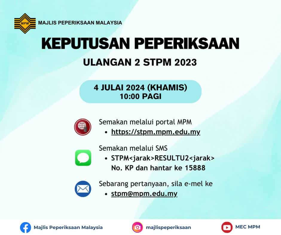 keputusan ulangan stpm