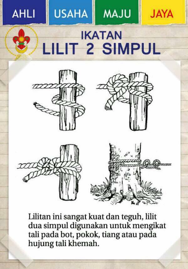 Ikatan lilit 2 simpul