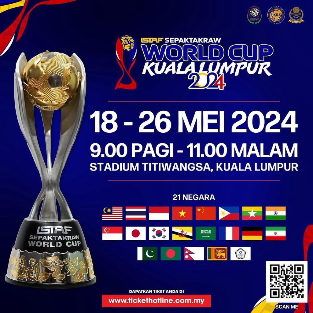 Piala Dunia Sepak Takraw 2024: Jadual Perlawanan, Negara Terlibat, Senarai Pemain Malaysia