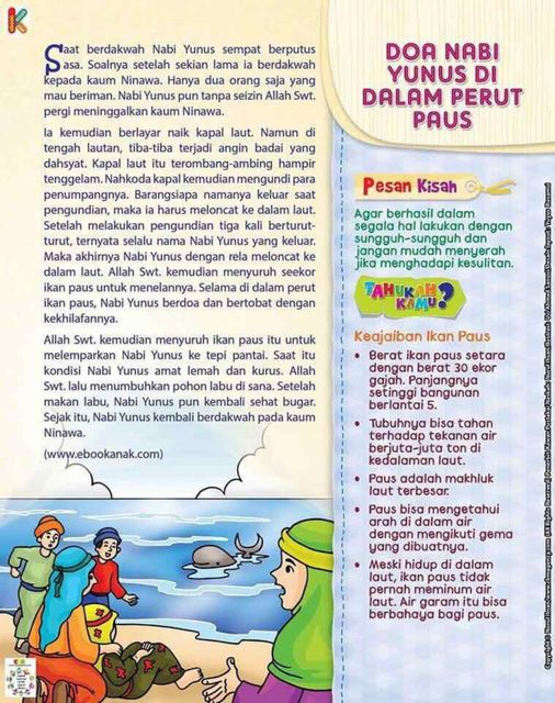 Kisah Nabi Yunus Ditelan Ikan Nun - Cerita Ringkas Kanak-kanak