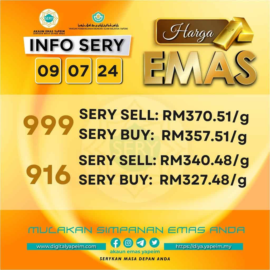 harga emas 916 hari ini