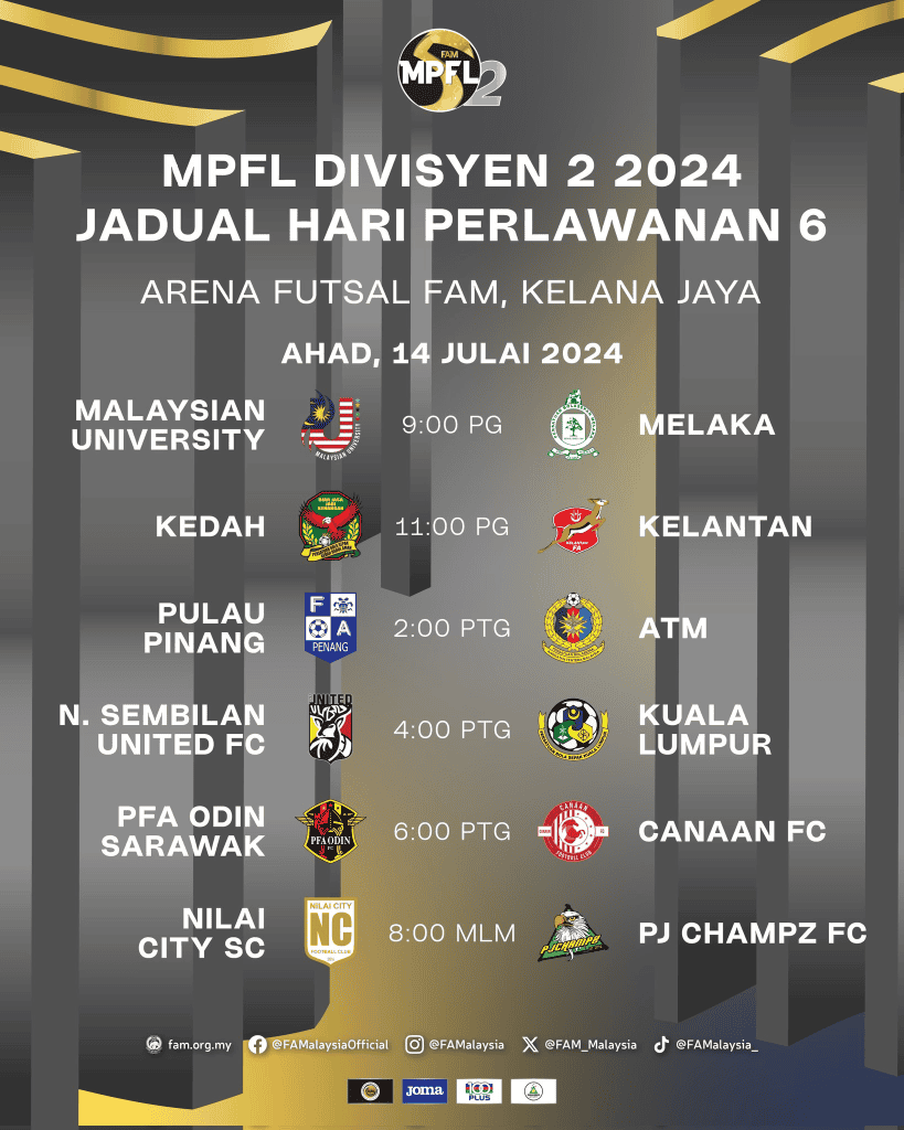 MPFL 2024: Senarai Pasukan & Jadual Perlawanan